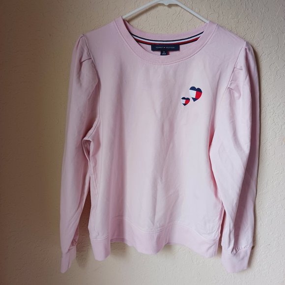 Soft pink Tommy Hilfiger sweatshirt. - Picture 1 of 5